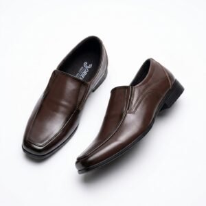 Men’s Formal Office Shoes | Stylish Brown Slip-On Dress Shoes | Elegant Business & Office Footwear